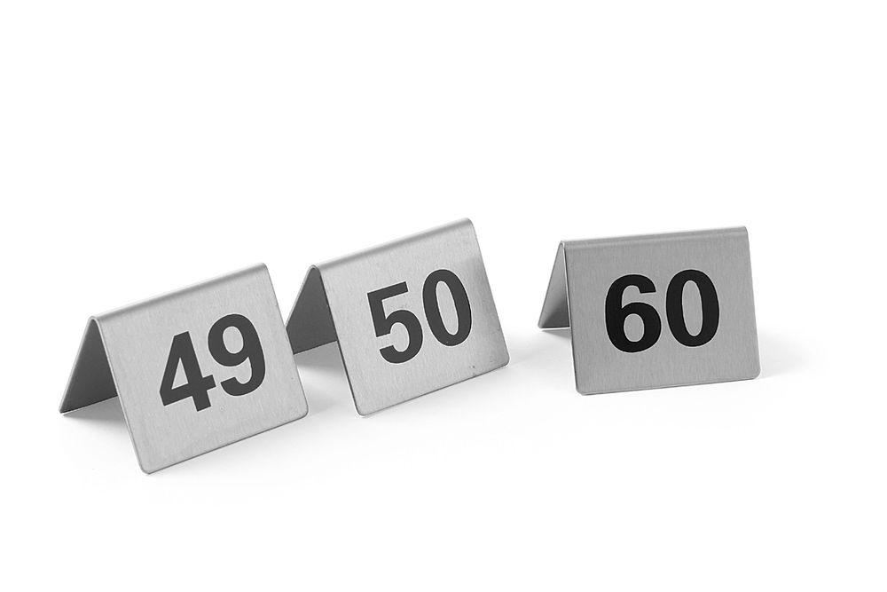 Chevalets de table numérotés