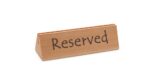Chevalet de table réservé