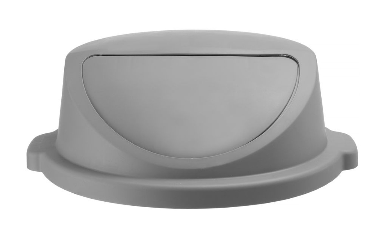 Couvercle poussoir pour poubelle ronde
