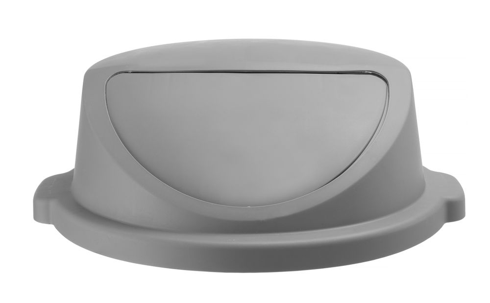 Couvercle poussoir pour poubelle ronde