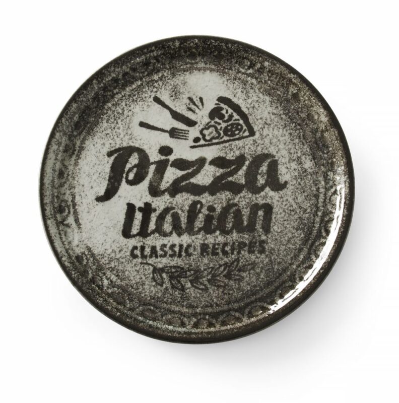 Assiette à pizza Recipe Collection Noir