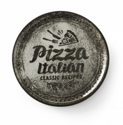 Assiette à pizza Recipe Collection Noir