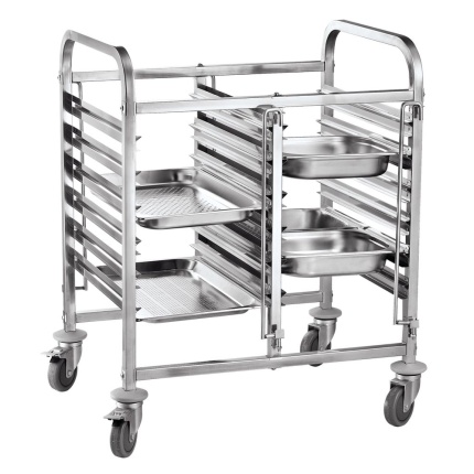 Chariot porte-plateaux double - 12 x GN 1/1