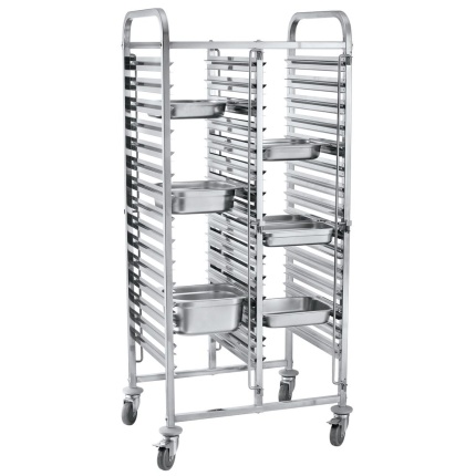 Chariot porte-plateaux double - 30 x GN 1/1