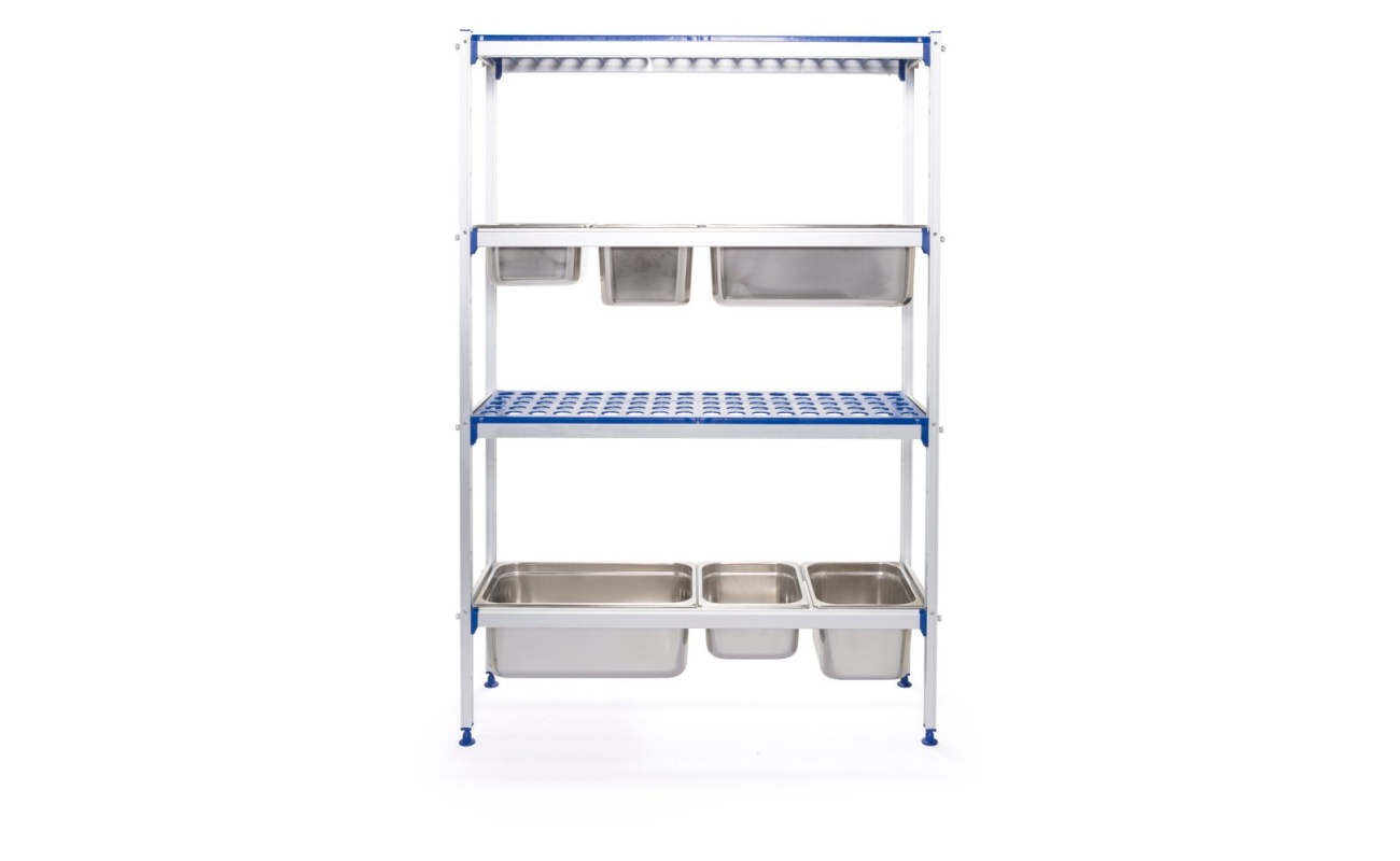 Rayonnage en aluminium pour bacs gastronormes