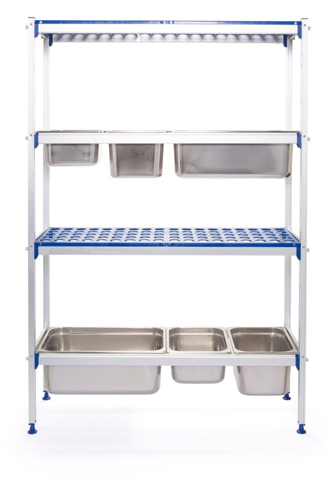 Rayonnage en aluminium pour bacs gastronormes