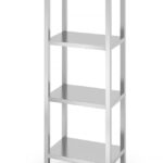 Rack de stockage avec 4 étagères pleines – vissé
