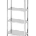 Rack de stockage avec 4 étagères pleines – vissé