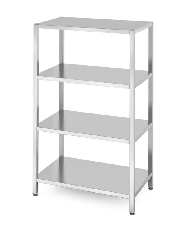 Rack de stockage avec 4 étagères pleines – vissé
