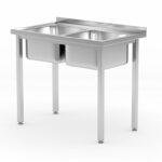 Table avec 2 éviers – vissées