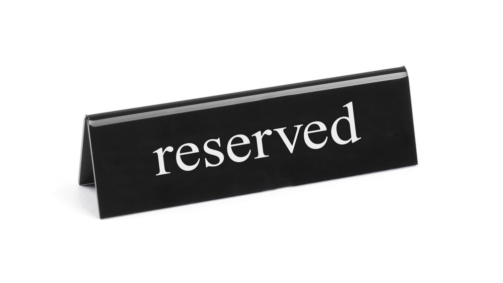 Chevalet de table réservé