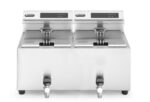 Friteuse Profi Line avec robinet de vidange numérique - 2 x 8 l