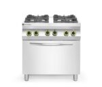 Cuisinière à gaz  Kitchen Line - 4 feux avec four à convection GN 1/1