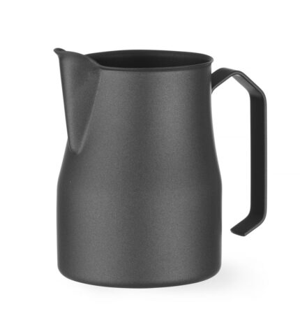 Pot à lait noir mat avec bec verseur en forme V